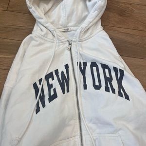 Brandy Melville Christy Zip Up New York Hoodie